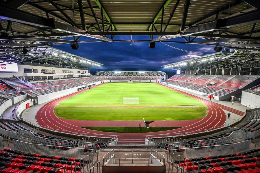 Așa arată stadionul Municipal din Sibiu, inaugurat în 2022. Foto: Primăria Sibiu FRF a vrut să mute Cupa României Betano pe Ghencea! Cine nu a fost de acord cu schimbarea stadionului