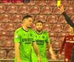 CFR - Dinamo, „roșii” Anton și Bejan / FOTO: Captură @Telekom Sport 1