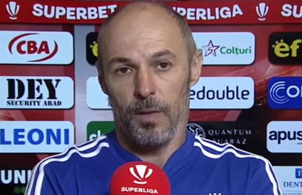 Bogdan Andone a explicat schimbarea după „modelul Becali”, efectuată în minutul 30: „Am făcut-o în interesul echipei”