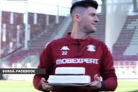 Cu tortul pe stadionul din Giulești » Cum l-au sărbătorit fotbaliștii Rapidului pe Cristi Săpunaru