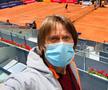 Actorul Marius Manole, prezent la meciul Simona Halep - Elise Mertens. Sursă foto: facebook.com/marius.manole