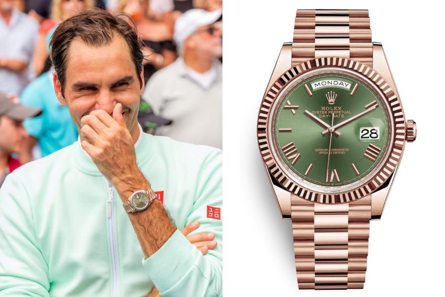 Federer și modelul Day-Date Golden Rose Roger Federer și detaliul de 23.000 de dolari care a impresionat la Met Gala