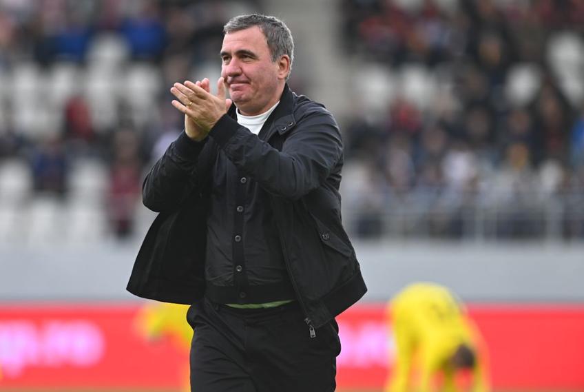 Gică Hagi, 58 de ani, a fost prezent la meciul demonstrativ din cadrul „Galei Mihai Neșu”, România - FIFPro Europe 3-2.