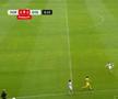 Penalty acordat în Petrolul - Oțelul Galați după două greșeli mari în defensiva lui Dorinel Munteanu, foto: captură de ecran @Prima Sport