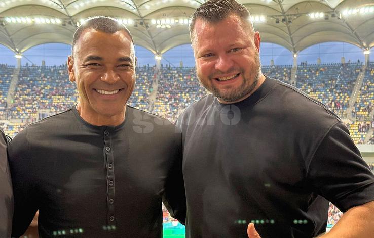 Cafu, dublu campion mondial cu Brazilia a fost la FCSB - Dinamo de pe Arena Națională. Foto: Andrei Crăițoiu (GSP.RO)
