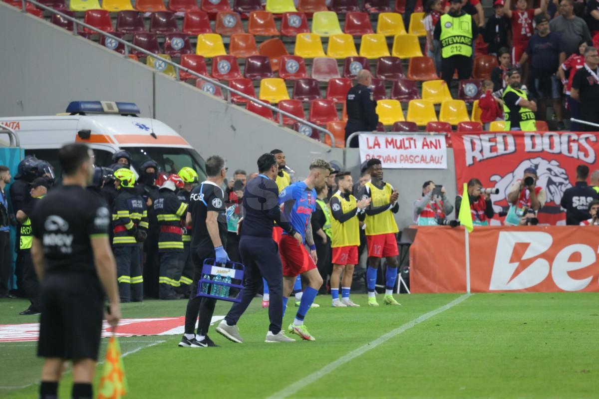 Gigi Becali s-a luat de doi jucători după FCSB - Dinamo: „A dormit pe teren! Voiam să-l scot la pauză”