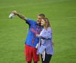 Antonia Salanta și Daniel Bîrligea, după FCSB - Dinamo 3-1, de pe Arena Națională. Foto: Ionuț Iordache (GSP.RO)