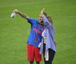 Antonia Salanta și Daniel Bîrligea, după FCSB - Dinamo 3-1, de pe Arena Națională. Foto: Ionuț Iordache (GSP.RO)