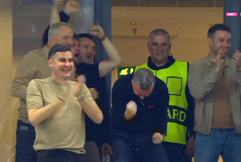 MM Stoica, euforic în lojă la golul lui Octavian Popescu în FCSB - Dinamo