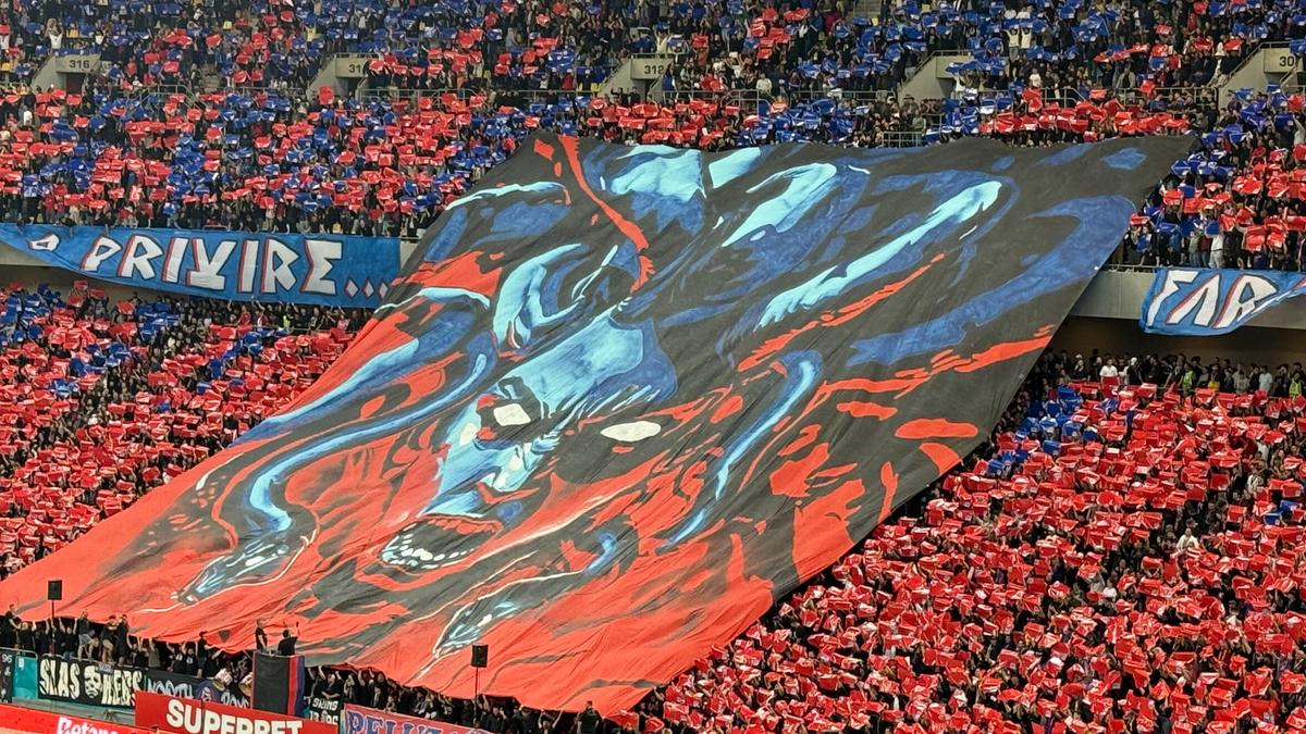 Spectacol în roșu și albastru! Galeria FCSB, superioară în duelul peluzelor: scenografia afișată în derby + dinamoviștii au răspuns cu un citat din Elisabeta Rizea