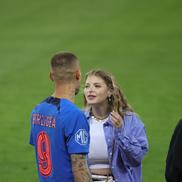 Antonia Salanta și Daniel Bîrligea, după FCSB - Dinamo 3-1, de pe Arena Națională. Foto: Ionuț Iordache (GSP.RO)