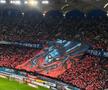 Spectacol în roșu și albastru! Galeria FCSB, superioară în duelul peluzelor: scenografia afișată în derby + dinamoviștii au răspuns cu un citat din Elisabeta Rizea