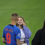 Antonia Salanta și Daniel Bîrligea, după FCSB - Dinamo 3-1, de pe Arena Națională. Foto: Ionuț Iordache (GSP.RO)