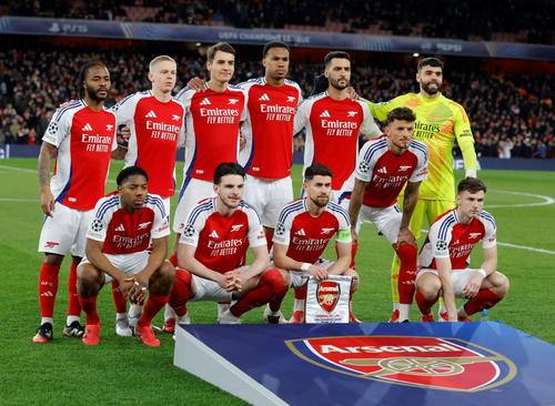 Jorginho (în mijloc pe rândul de jos) are un gol marcat în 26 de meciuri la Arsenal în acest sezon / Foto: Imago