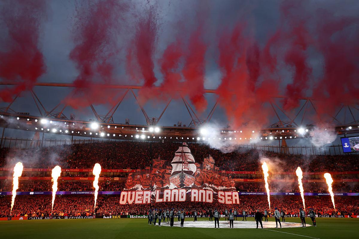 Scenografia de la Arsenal - Atletico Madrid