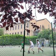 Copii pe terenul de joacă pe care Federico Dimarco a început fotbalul
