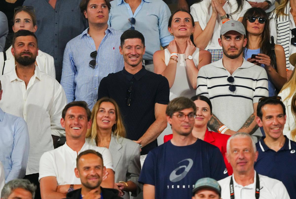 Lewandowski a fost în tribune la finala Roland Garros » Iga Swiatek, șocată când l-a văzut