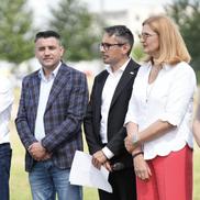 Momentul anunțului proiectului dedicat primului velodrom acoperit din România / Foto: Federația Română de Ciclism (Facebook)