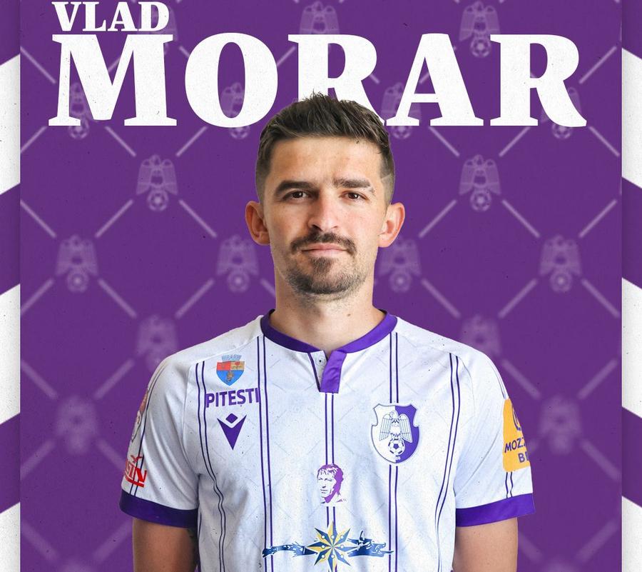 Vlad Morar, prezentat de FC Argeș // foto: Facebook @ Fotbal Club Arges Pitesti Transfer tare la FC Argeș! Dani Coman și Dică l-au adus pe fostul atacant de la Dinamo și Farul