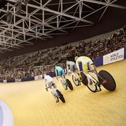 Primului velodrom acoperit din România / Foto: Federația Română de Ciclism (Facebook)