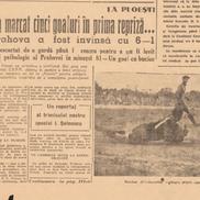 Meciul de debut al lui Fekete în prima divizie
