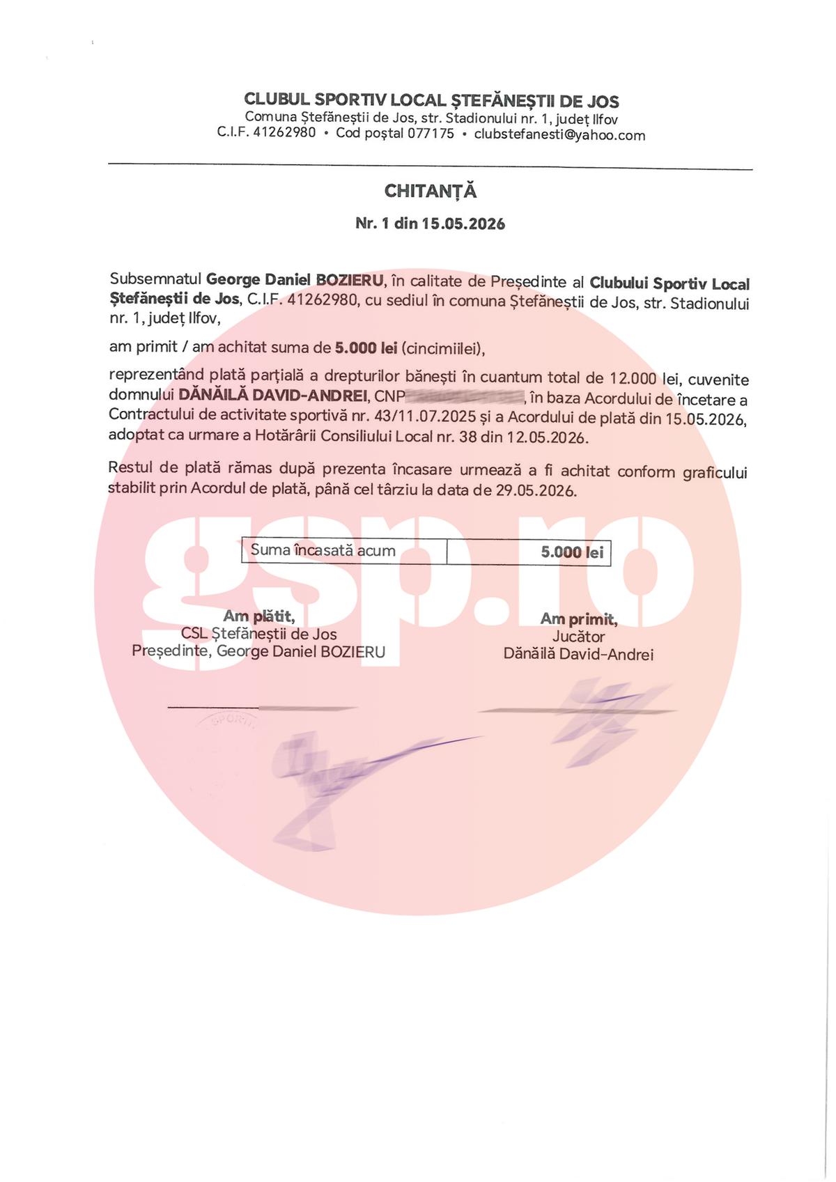 Scandal CSL Ștefăneștii de Jos