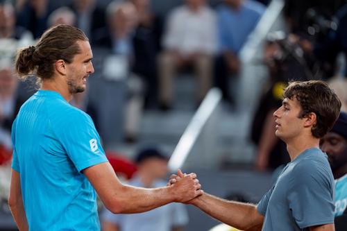 Alexander Zverev și Flavio Cobolli la Madrid, ultima confrutare directă, pe care a câștigat-o germanul  FOTO
