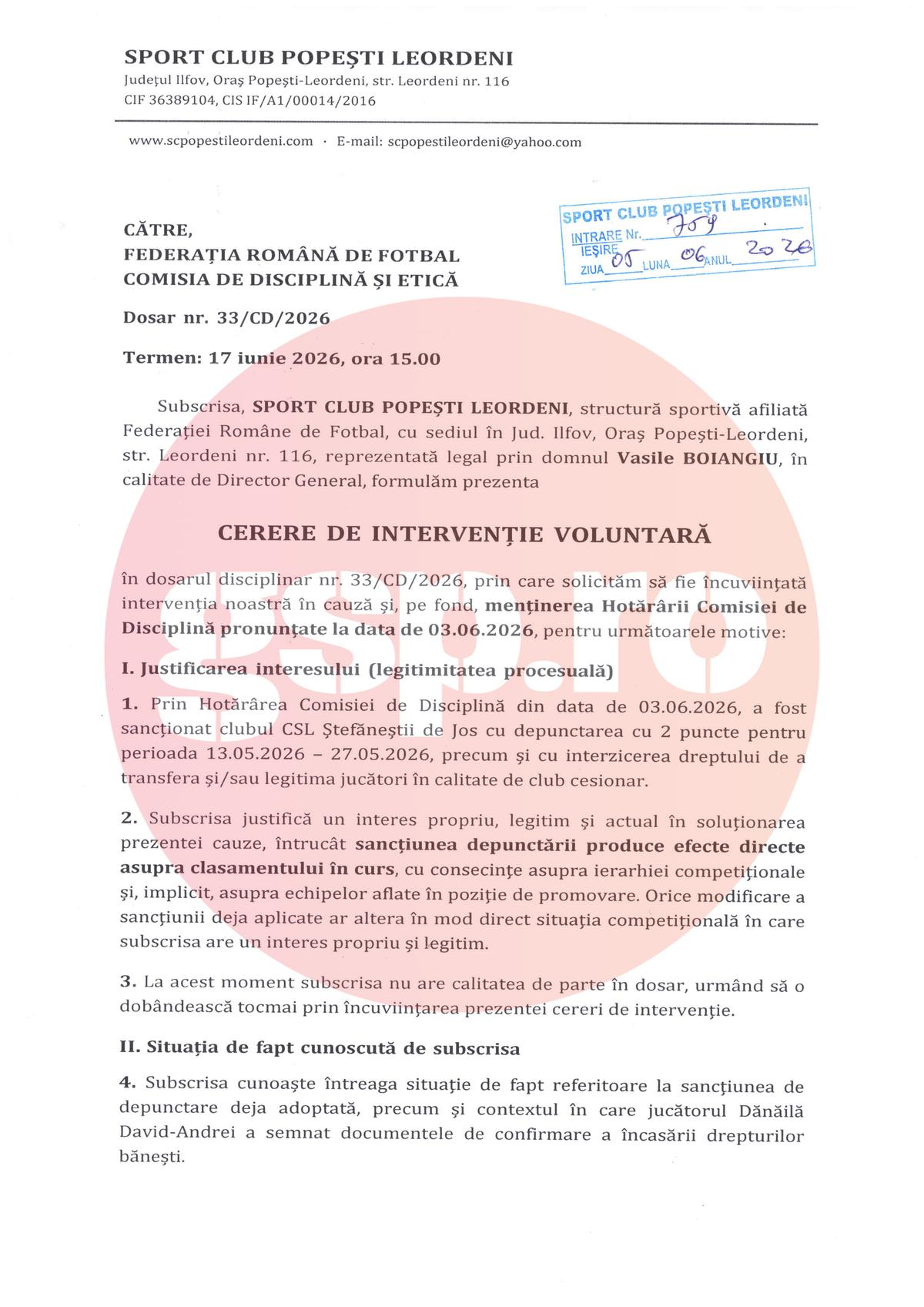 Scandal CSL Ștefăneștii de Jos