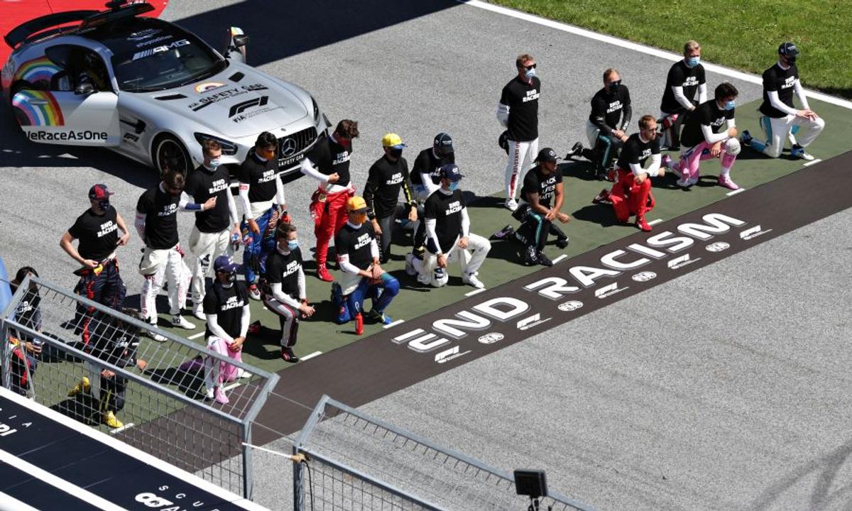FORMULA 1. Moment controversat la MP al Austriei! Cine sunt cei 6 piloți care au refuzat să îngenuncheze pentru lupta împotriva rasismului