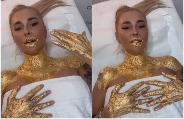 Anamaria Prodan, o nouă apariție extravagantă » Tratament cu aur de 24K: „Sunt foarte fericită”