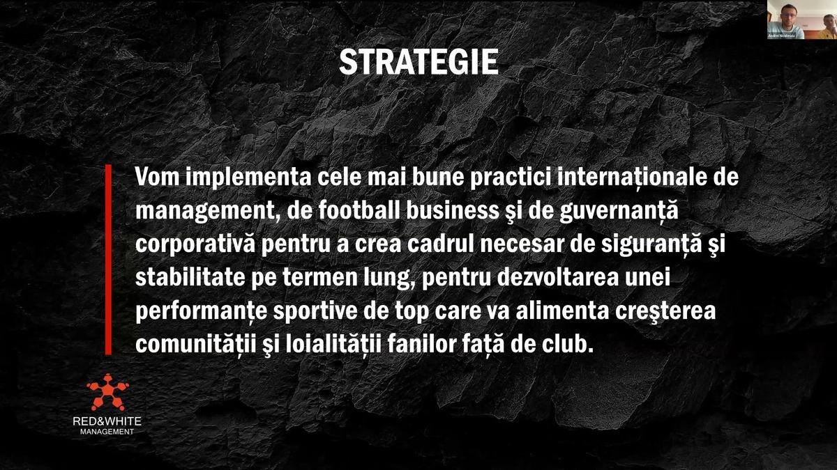 FOTO Dinamo, prezentare webinar Red & White