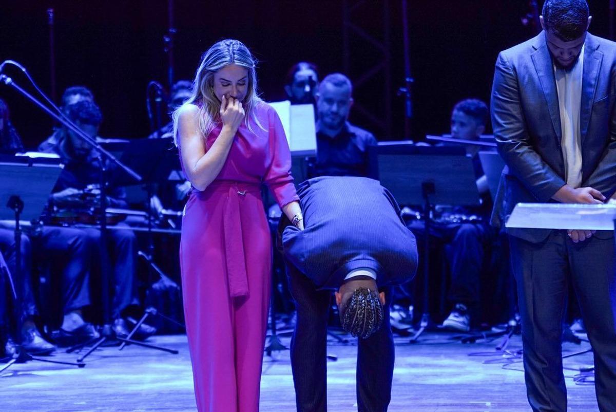 Roberto Firmino la ceremonia în care a devenit pastor protestant