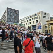 Atmosfera din fan zone-ul din Stuttgart în timpul meciului Spania - Germania, din sferturile Euro 2024 / FOTO: Eduard Apostol