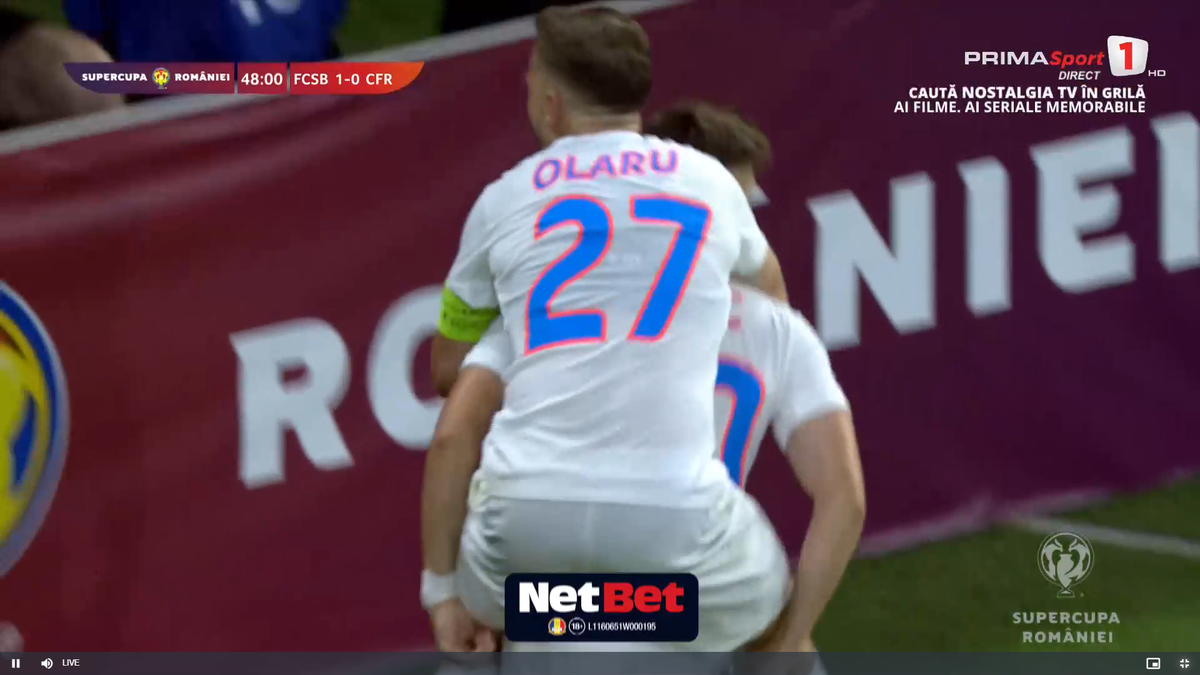 Politic a marcat un eurogol la debutul pentru FCSB, dar CFR Cluj a cerut ofsaid! Fază controversată în Supercupă