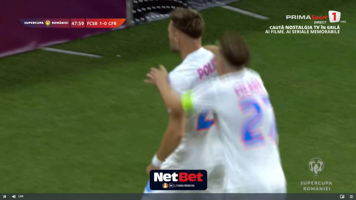 Politic a marcat un eurogol la debutul pentru FCSB, dar CFR Cluj a cerut ofsaid! Fază controversată în Supercupă