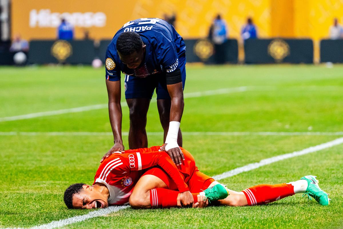 Jamal Musiala, accidentare HORROR în sferturile Campionatului Mondial al Cluburilor