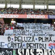 Mesajul apărut în peluza FCSB-ului la meciul cu CFR Cluj din Supercupa României