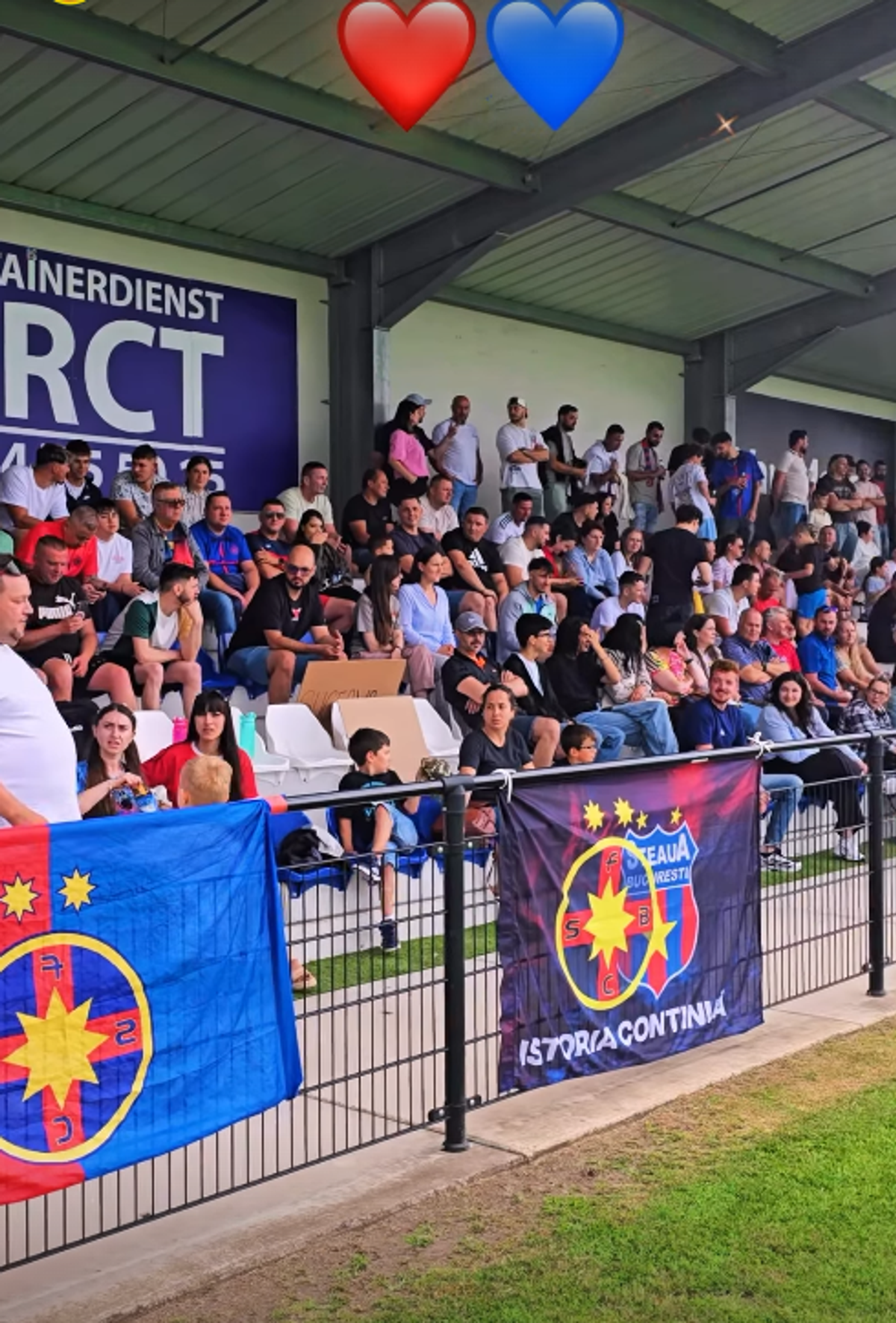 Imagini tari: fanii celor de la FCSB au dat năvală la amicalul din Belgia » „București, Steaua București!” + Moment special pentru Darius Olaru