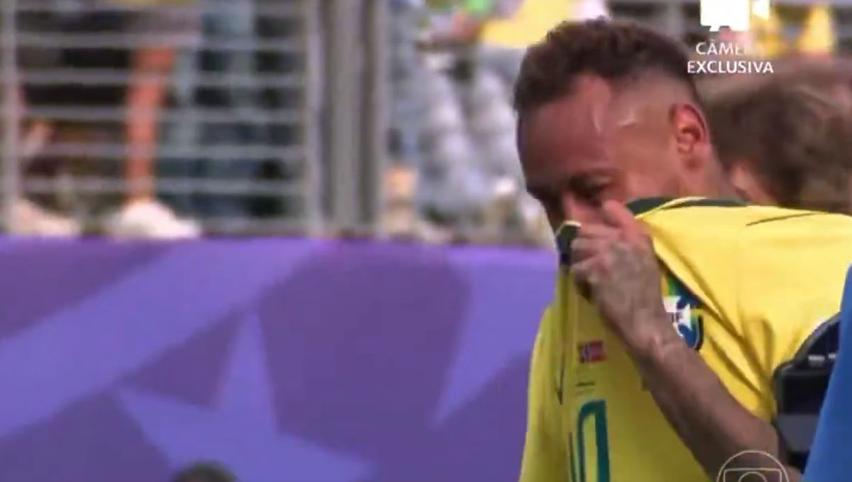 Imagini de la finalul meciului Brazilia - Norvegia, cu Neymar și Haaland