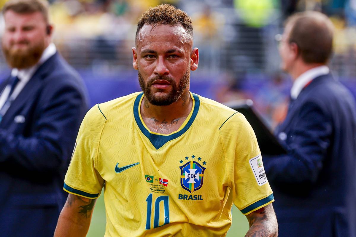 Imagini de la finalul meciului Brazilia - Norvegia, cu Neymar și Haaland