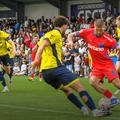 Daniel Bîrligea, în Union St. Gilloise - FCSB // foto Facebook @FCSB