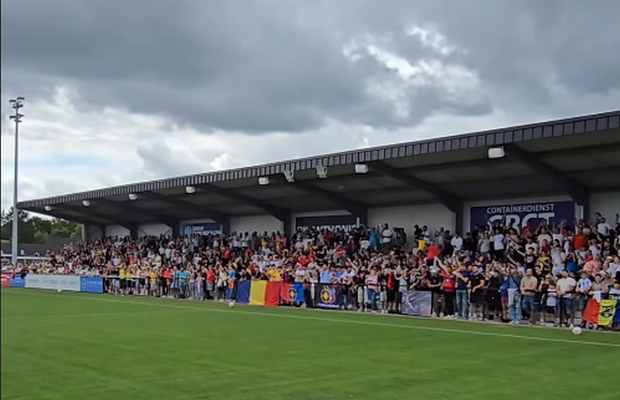 Imagini tari: fanii celor de la FCSB au dat năvală la amicalul din Belgia » „București, Steaua București!” + Moment special pentru Darius Olaru