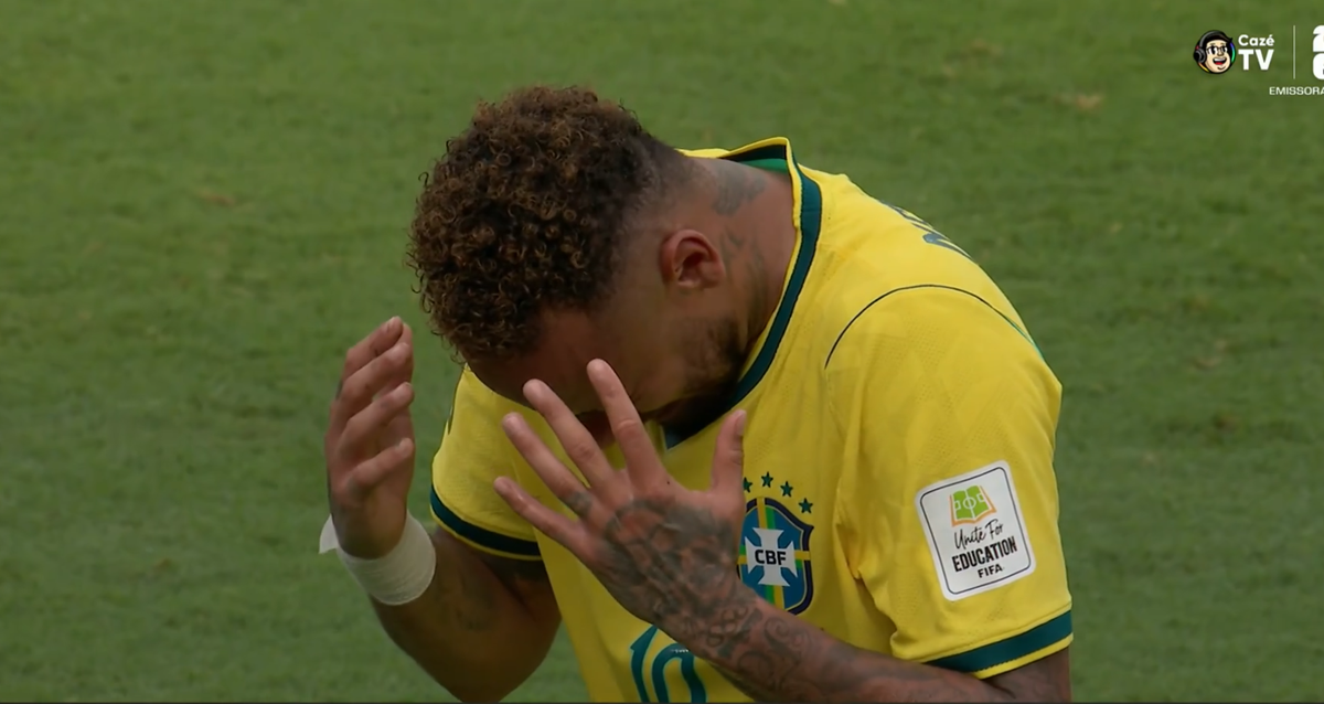 Imagini de la finalul meciului Brazilia - Norvegia, cu Neymar și Haaland