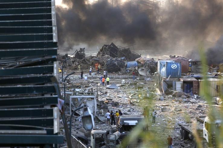 Iadul de la Beirut, după exploziile devastatoare din capitala Libanului. foto: Guliver/Getty Images