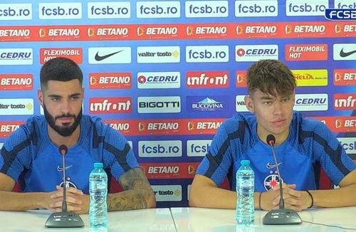 Radu Boboc (stânga) și Eduard Rdaslavescu (dreapta)/ foto: captură FCSB TV