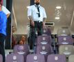 Marius Șumudică, vesel în lojă în timp ce Dan Șucu privea descumpănit