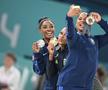 În dauna celor două sportive din România, Ana Maria Bărbosu și Sabrina Voinea Maneca, Jordan Chiles a câștigat prima medalie olimpică individuală, bronzul la proba de sol. Foto: Imago