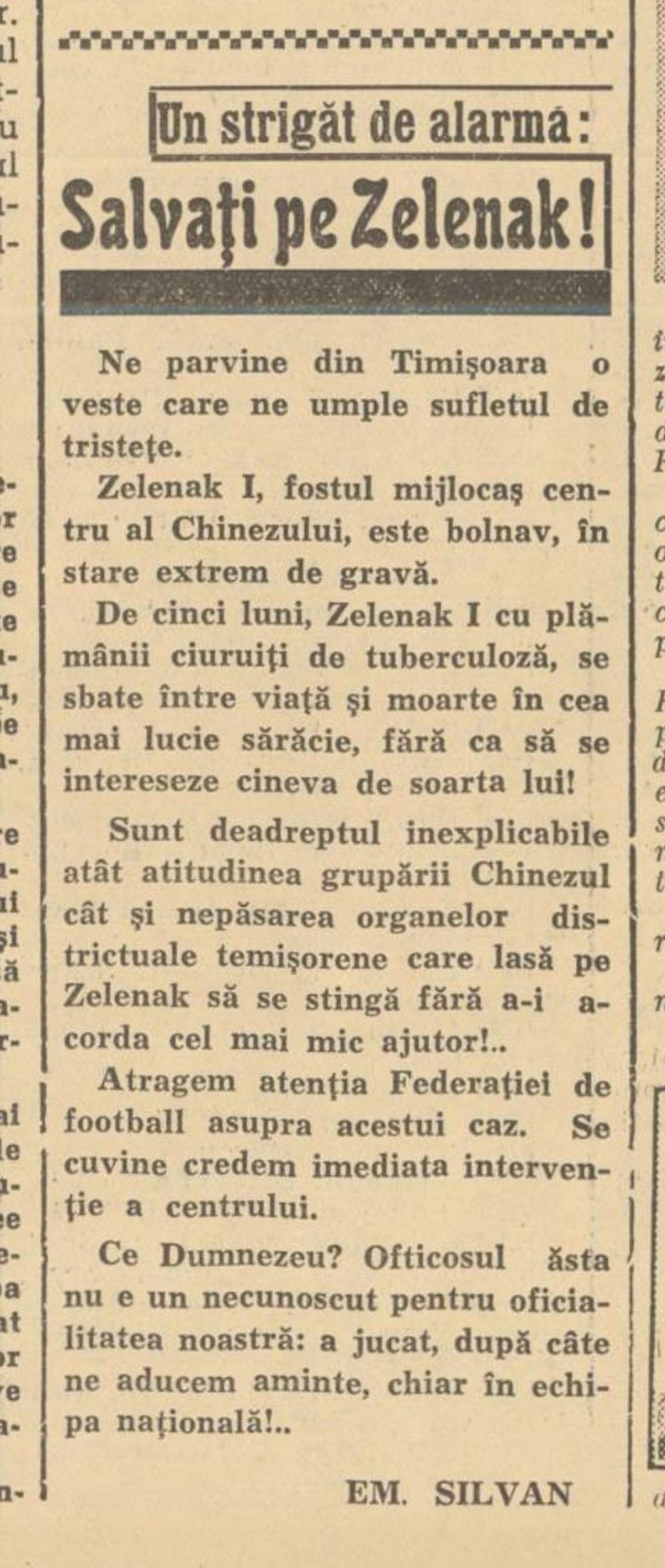 Ion Zelenak - fost internațional