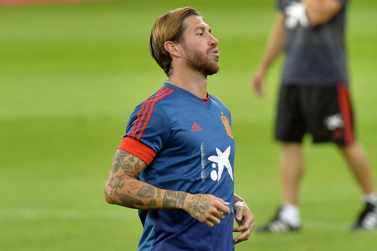 ROMÂNIA - SPANIA // VIDEO WOW! Sergio Ramos, execuție spectaculoasă pe Arena Națională: cum a înscris la antrenamentul oficial