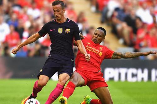 Juan Camara, într-un amical Barcelona - Liverpool. foto: Guliver/Getty Images